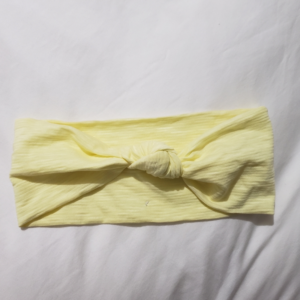 Summer Yellow Cotton Knot Headband or Headwrap
